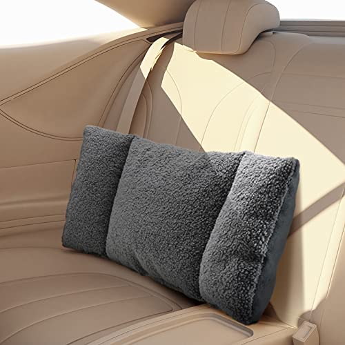 Queekay BD-QUEEKAY-277018 Fleece Lumbar Support Pillow 3 Section Back Pillow Office Chair Pillow thumb #5