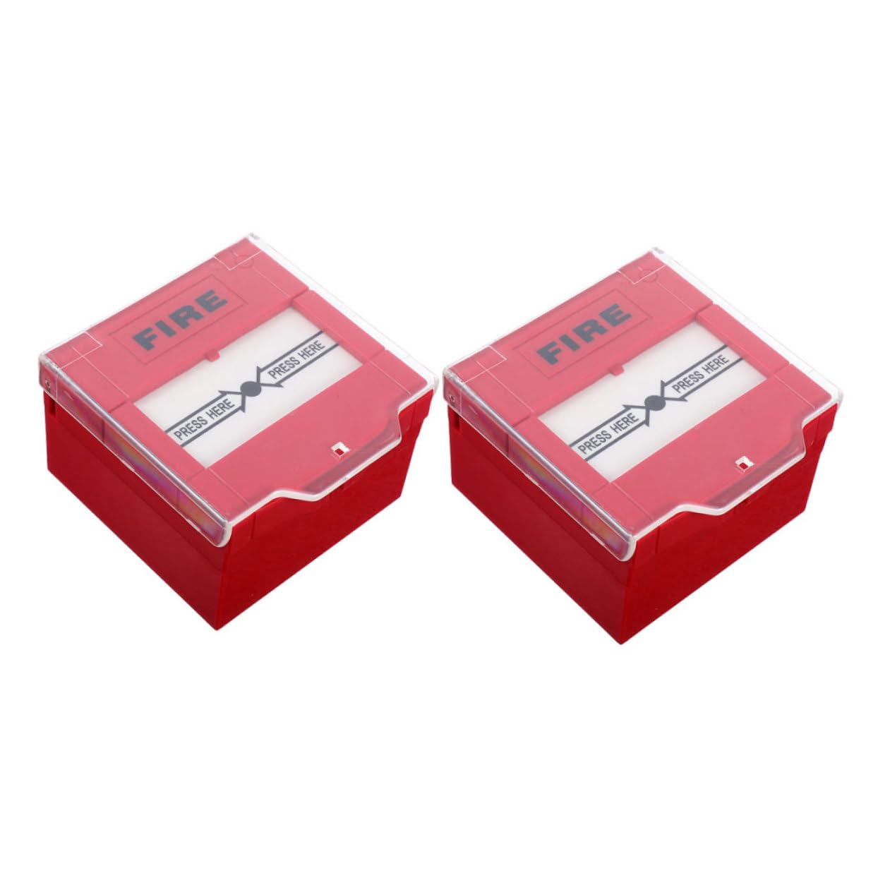 Botón de Alarma de Emergencia de Plástico Rojo contra Incendios Interruptor Manual de Reinicio 2 Piezas para Espacios Públicos y Privados