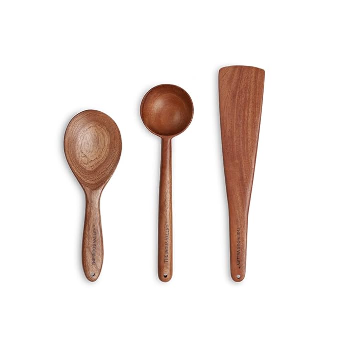 Buy The Indus Valley Neem Wood Ladles Wooden Flip/Spatula/Ladle For Cooking Dosa/Roti/Chapati