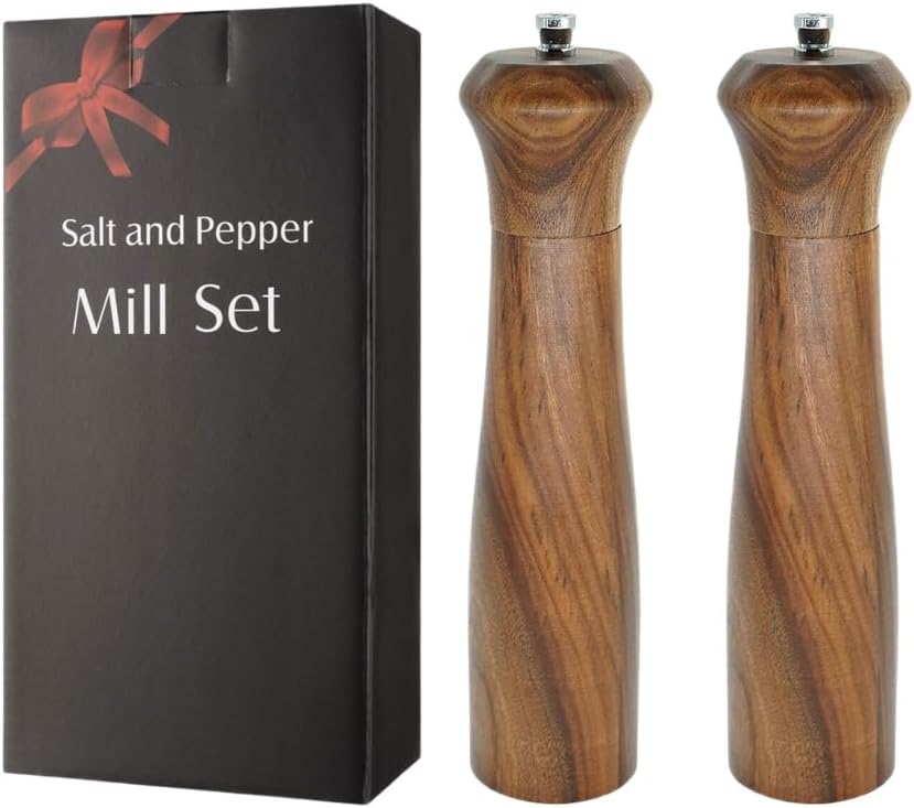 Manual Wood Peppers Grinder Durable Salt Peppers Mill with Ceramic Grinder