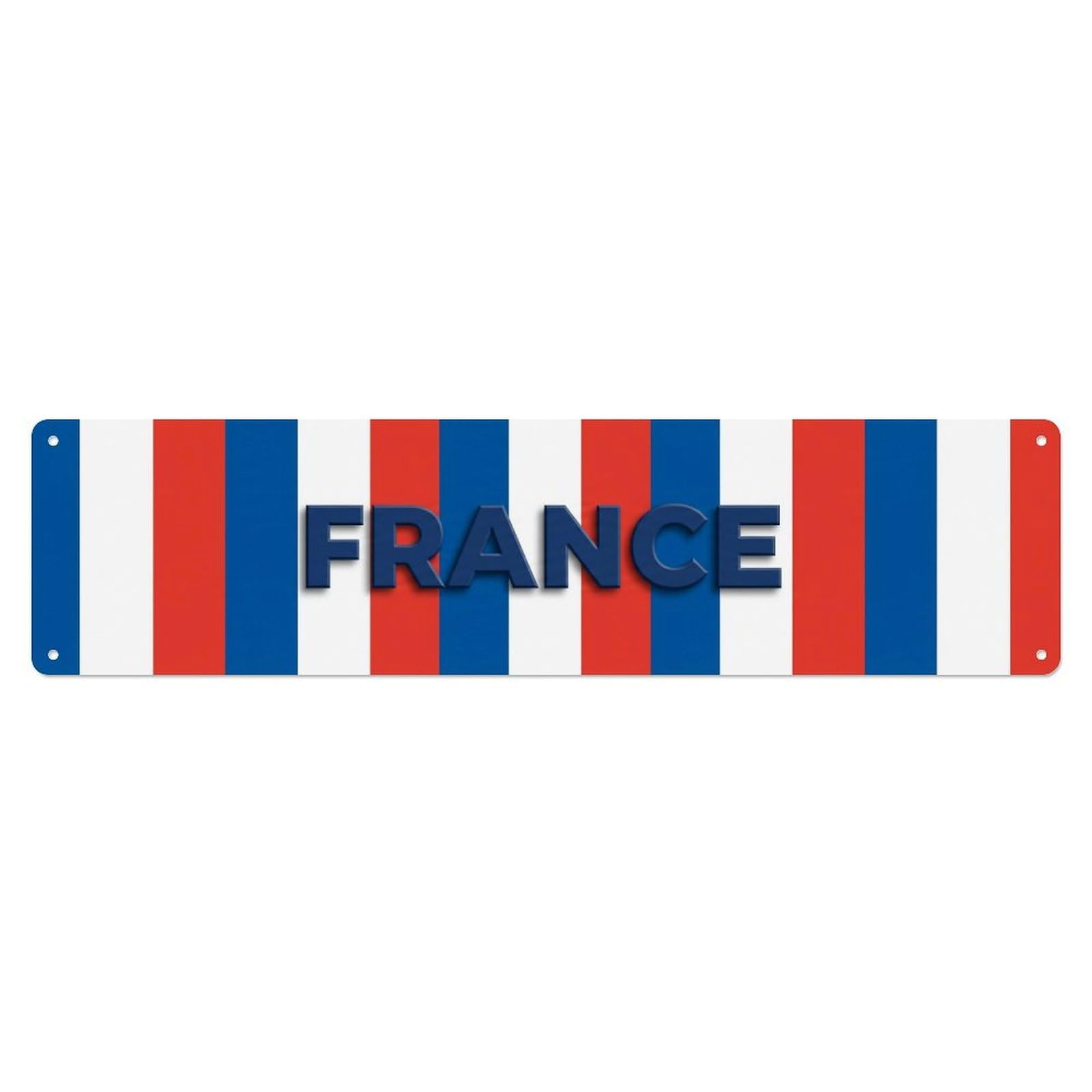 Metal Tin Sign Vintage France Flag Pattern