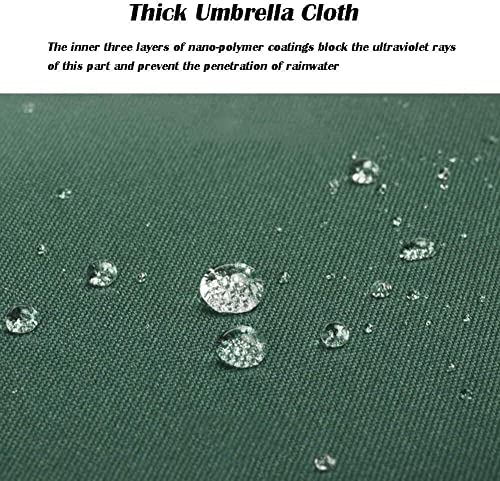 CLSDRZC Parasol 9 pies con manivela para jardín 7