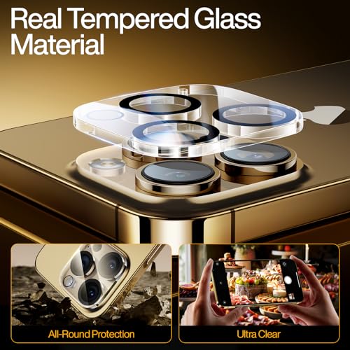 Image of SMARTDEVIL (3+3 Pack HD Clear Screen Protector for iPhone 14 Pro Max with 3 Camera Lens Protectors, 9H Tempered Glass, Shatter-Resistant, SmartPull Dust & Bubble-Free Install Frame, Case-Friendly
