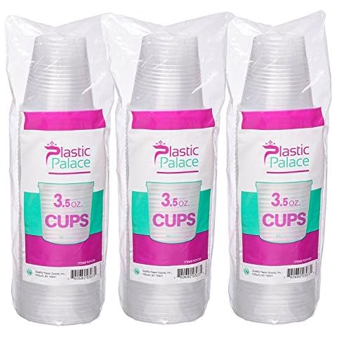 eDayDeal Home Goods 3.5 oz Small Plastic Cups | Clear Disposable Cups for Drinks, Parties, Events, Perfect for Kids | 50 Pack Cover