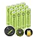 NiMH Rechargeable AAA Battery Pack 12, 600mAh 1.2v Pre-Charged Triple A Solar Battery for Solar Lights, Remote Controller, Electric Toys, UL Certified
