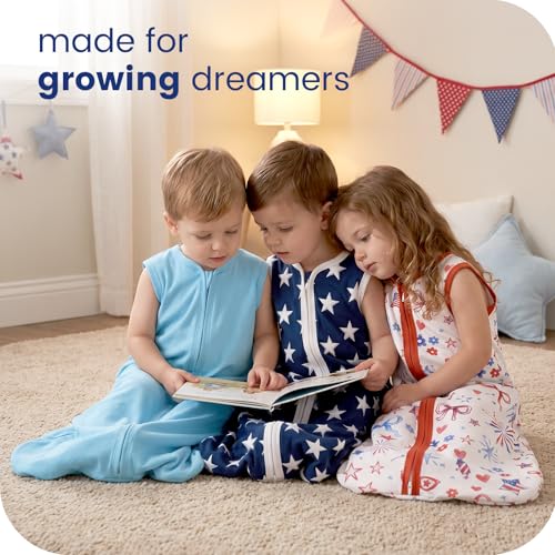 Image of Baby Sleep Sack 0.5 TOG, Lightweight Breathable Wearable Blanket with Zipper, 0-3-6-12-24M-4T, 3-Pack