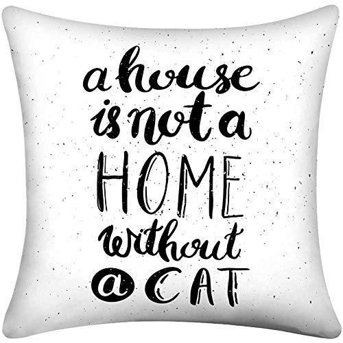 Pillow Cover Dog House Home Cat Inspirational Pet Lettering Invitations Stickers Throw Pillowcover Decorative Pillows Case Cushion Case Decorative Home Decor 45X45Cm