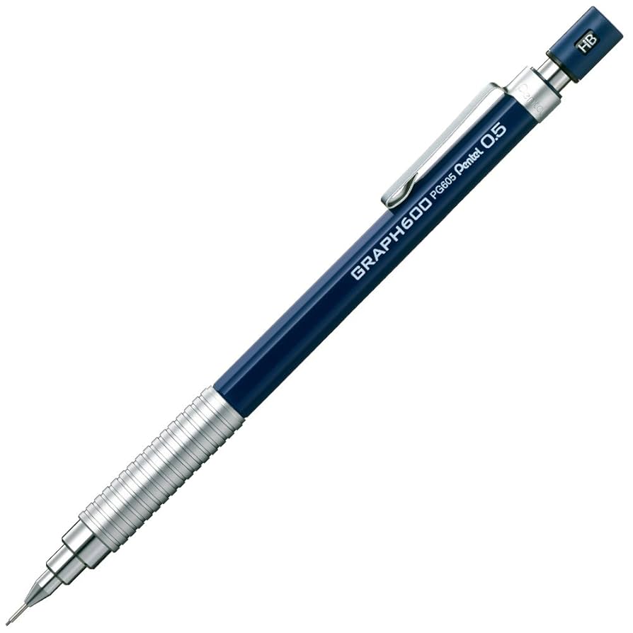 Pentel Drafting Pencil Graph 600, 0.5mm, Navy Body (PG605-C