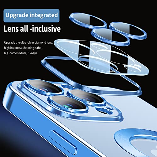 Clear Case For Iphone 13 Pro Max | Soft Tpu Electroplated Frame Transparent Back Cover | Drop Tested Protective, All-Round Lens Protection Shockproof Full-Body Cover Case For Iphone 13 Pro Max #TOP4