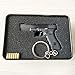 TIMQUA Mini Tiny Gun Keychain Accessories with Bullets Model, Tactical Pistol Shape Cool Pendant Gift for Men
