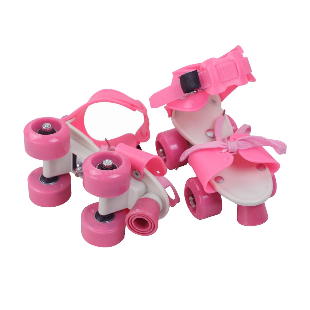 Anneome Children's Double Row Skates Four Wheels Ice Skates Adjustable Strap Boys and Girls Size 25-32 Present