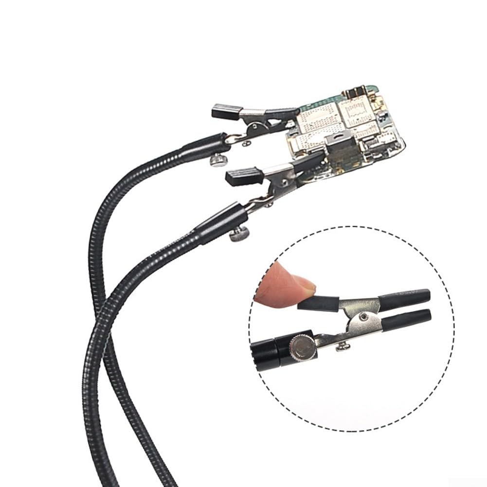 Supporto per PCB regolabile con lenti 3X per saldatore, telefono, laptop, scheda madre, strumento di fissaggio, base resistente