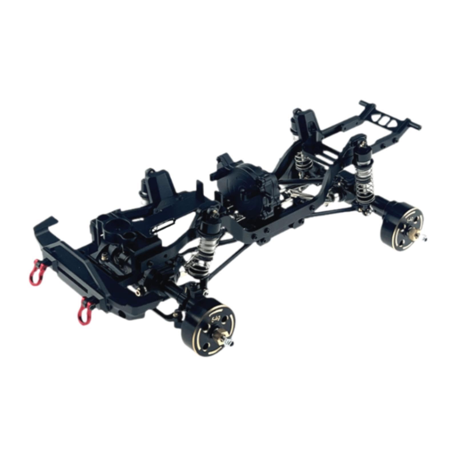 Chasis Metálico para Coche RC 1 18 Bastidor Marco Estructura Aluminio 6061 y Resistente a Impactos con Mecanizado Preciso y Mantenimiento, Negro