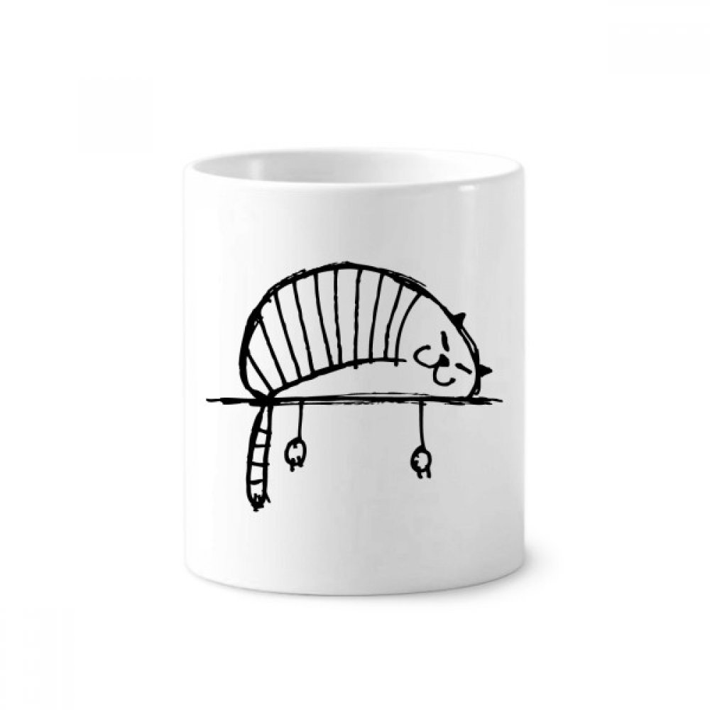 Brosse à dents Pen Holder et tasse chat couché multifonction 350ml