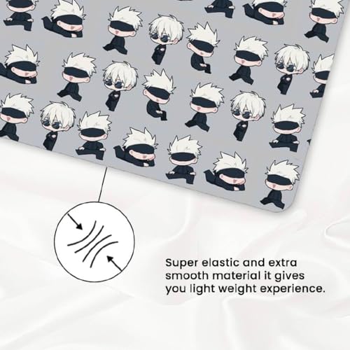 Image of Cute Mouse Pad - Printed Mousepad with Anti-Slip Rubber Base & Smooth Mouse Control for Laptop, Gaming, Notepad, Desktops (Walking Gojo)