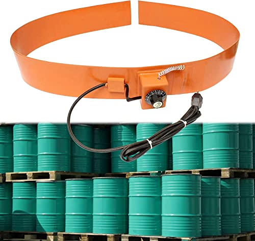 YQCXG Calentador de Tambor metálico de Caucho de Silicona, Banda calefactora de Aceite de Miel con termostato Ajustable de 30 a 150 ℃, Ideal para calefacción y trazado de Calor en invier