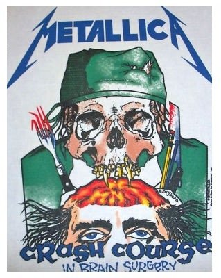METALLICA - CRASH COURSE IN BRAIN SURGERY 1987 vintage Backpatch