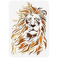 Amazon.co.jp: FINGERINSPIRE トライバル ライオン ステンシル 絵画用