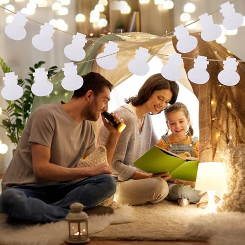 MixTeach 180 peças de recortes de boneco de neve de Natal, papel com glitter, formas de boneco de ne