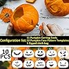 ZQEJEFD Pumpkin Carving Set för Halloween, 11 delar pumpa skulpteringssats i rostfritt stål gör-det-själv med förvaringsväska och 10 st skulpteringsstenciler för barn och familj #3
