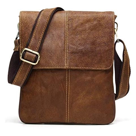 BAIGIO Bandolera Hombre Piel Vintage Cover