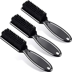 🌿Productos naturales y veganos para barba 126 Cepillo de nailon de peluquero para limpiar cuchillas de cortapelos, recortadoras y cortapelos, cepillo para uñas, 3 unidades, color negro