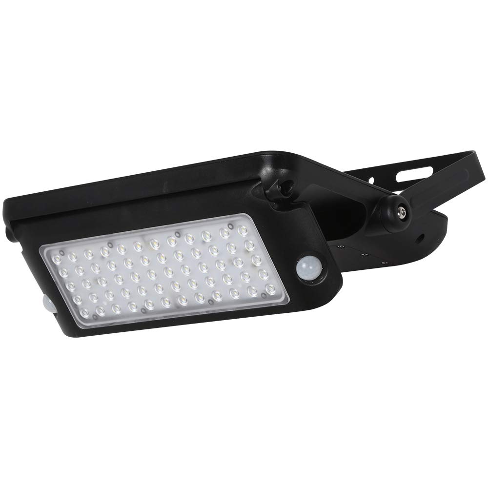 Proventa | LED Solar Profi-Strahler mit Bewegungsmelder | Li-Ionen-Akku | 10 W | 1.080 Lumen | IP65 | Helligkeitssensor | 3 Betriebsarten einstellbar | Farbe: schwarz