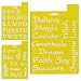 Delta Creative Stencil Mania Stencils, 7 by 10-Inch, 97SM-2190 Fonts and Phrases (3-Pack)
