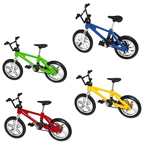 CLKJYF Mini Bike Finger ,4 Pack Miniature Metal Finger Mountain Bike Toy, Finger Bicycle Mountain Bike Cool Boy Toy Creative Game Toy Set