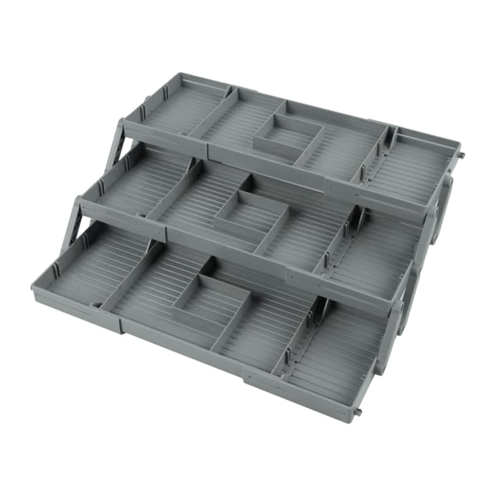 CTRLZS 3-Layer Foldable Desktop Storage Box Dresser Organizer Cosmetics Drawer Organizer