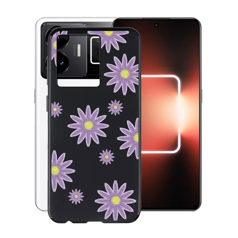 WIMSPEED Funda para Realme GT3 (6.74'), Ultrafina Anti-rasguños X Antichoque Negro Carcasa de Telefono Suave Silicona TPU Caso Case para Realme GT3 - XT41