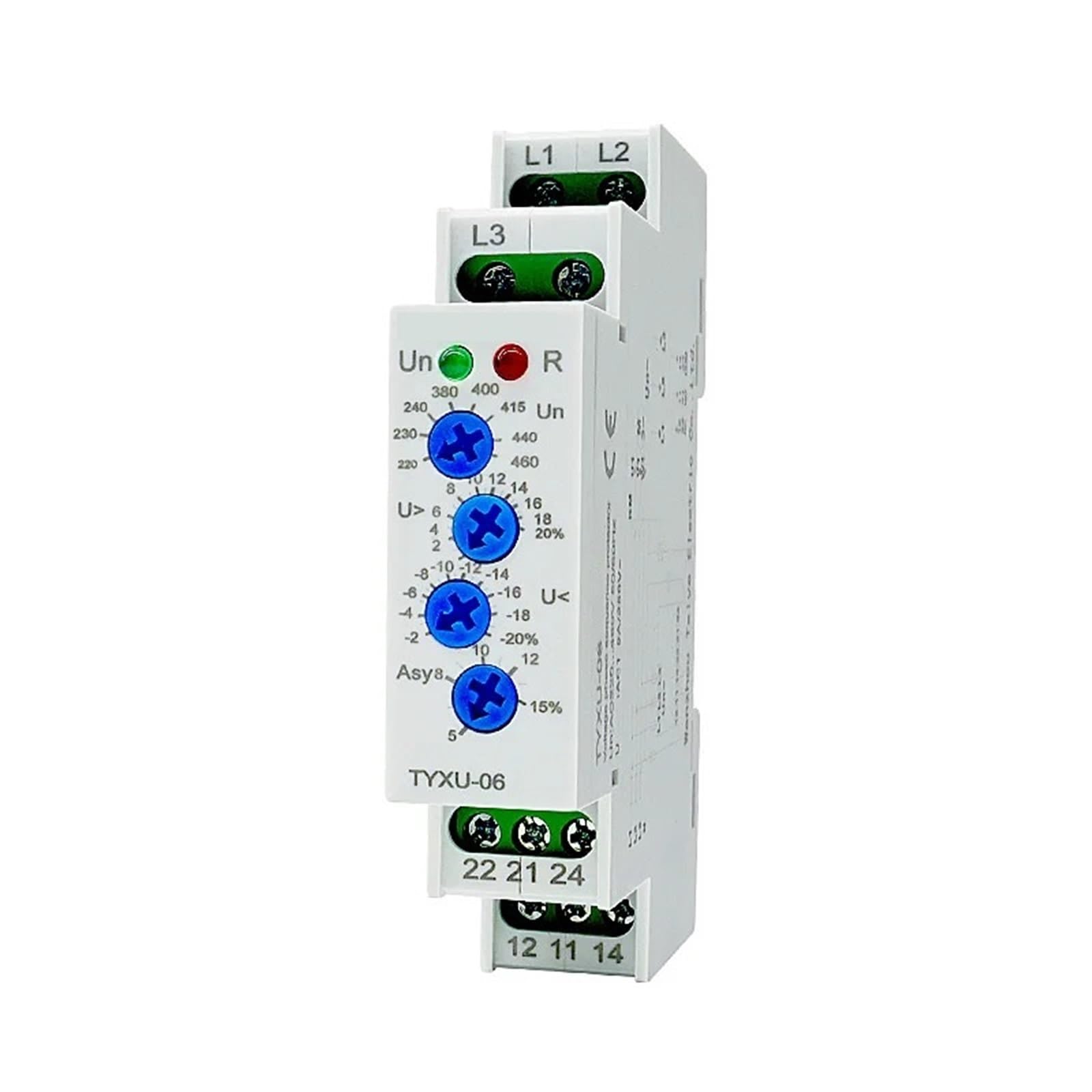 Relé de protección de voltaje trifásico 460V TYXU-06 M460 contra fallos 7