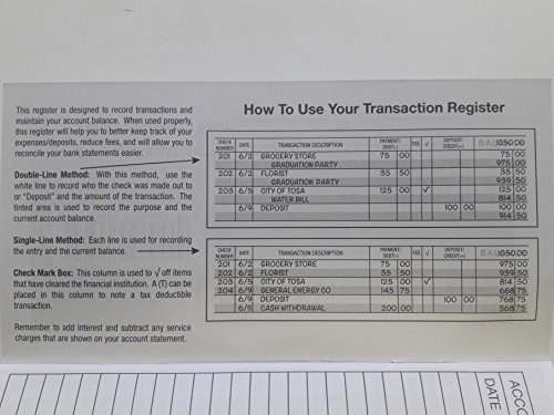 12 - Checkbook Registers - 2021/22/23 Calendar - Transactions Checking Book Bank #TOP2