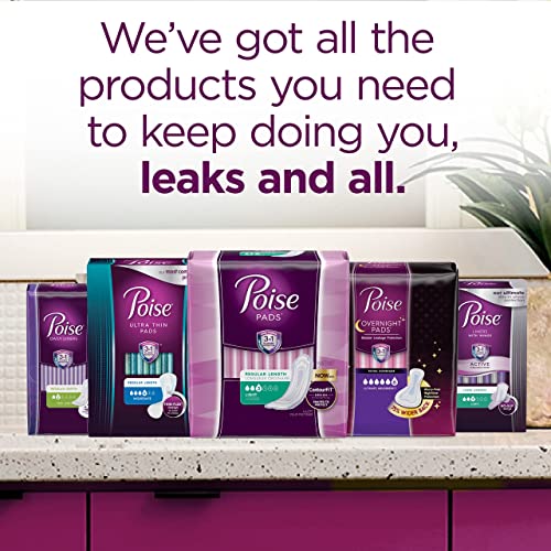 Poise Incontinence Pads, Original Design, Ultimate Absorbency, Long, 45 Count #TOP7