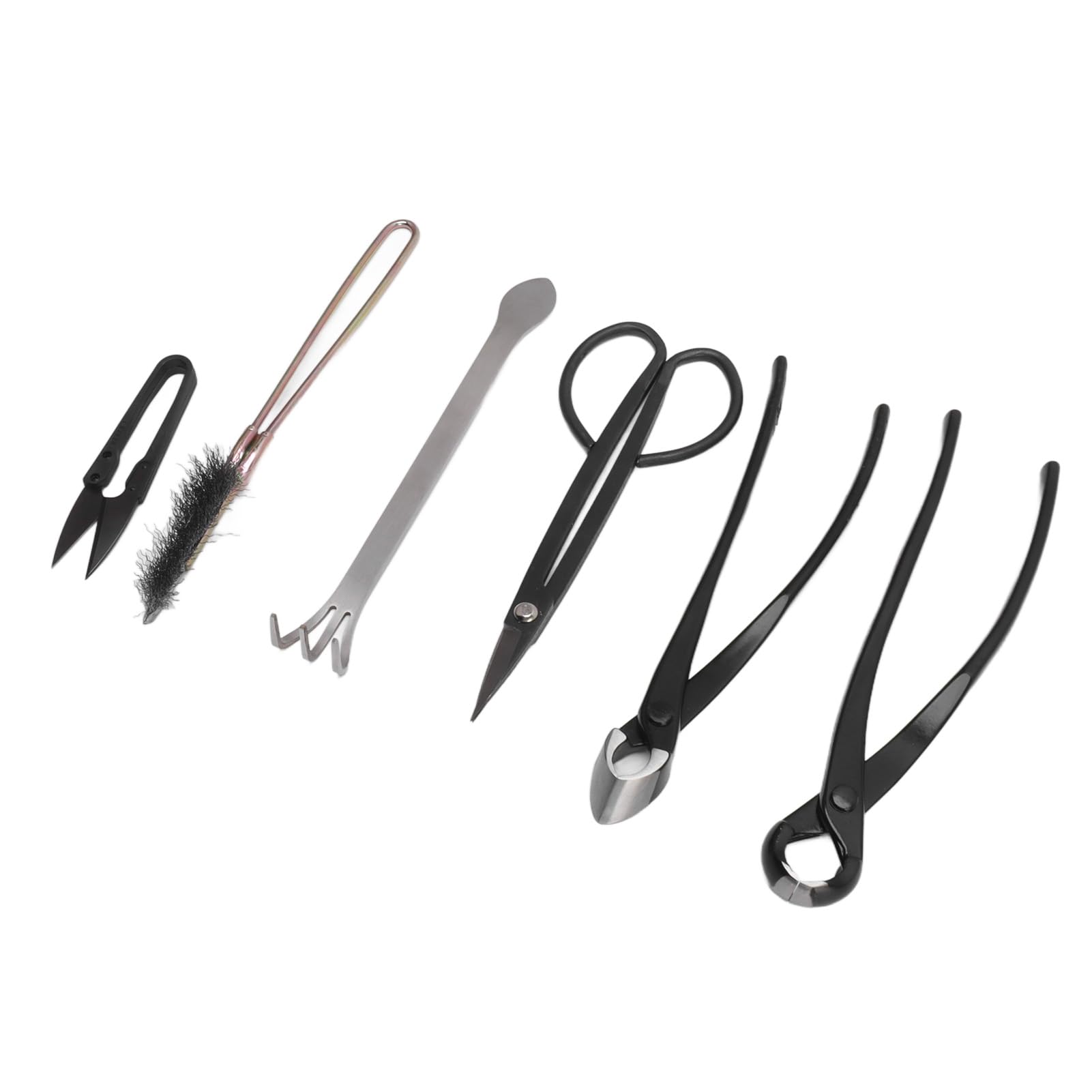 6-teiliges Sukkulenten-Werkzeug-Set aus Edelstahl, Bonsai-Werkzeug-Set, langlebig, Sukkulenten-Garten-Handwerkzeuge für Zuhause, Garten, Hof, drinnen und draußen, Karbonstahl,