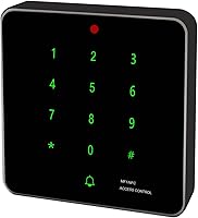 Vista 2 de Sistema de control de acceso para puerta, impermeable, NFC RFID, kit de cerradura magnética eléctrica de 600 libras, con botón de salida táctil