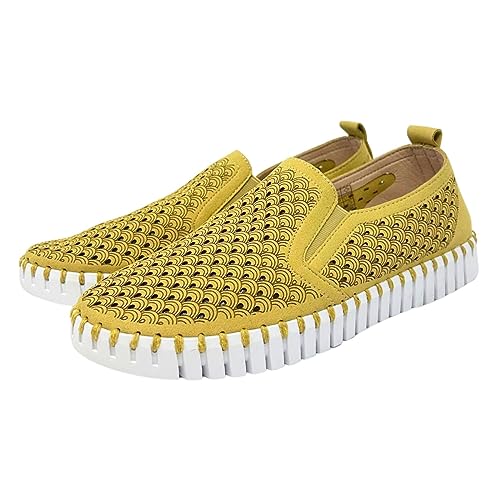 Image of Ilse Jacobsen HORNBAEK Women's Tulip Slip-On Flat | Elastic Side Panels | Lightweight Flexible Comfort.