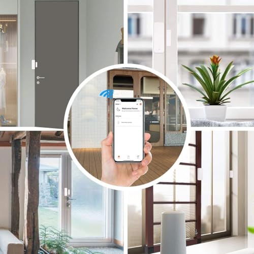 Image of OKOS Smart Door Window Sensor Wi-Fi | Wireless Home Security Alarm | Instant Alerts via Okos Smart App | No Hub Required | AAA Battery Powered | 2.4GHz Wi-Fi | Easy Installation