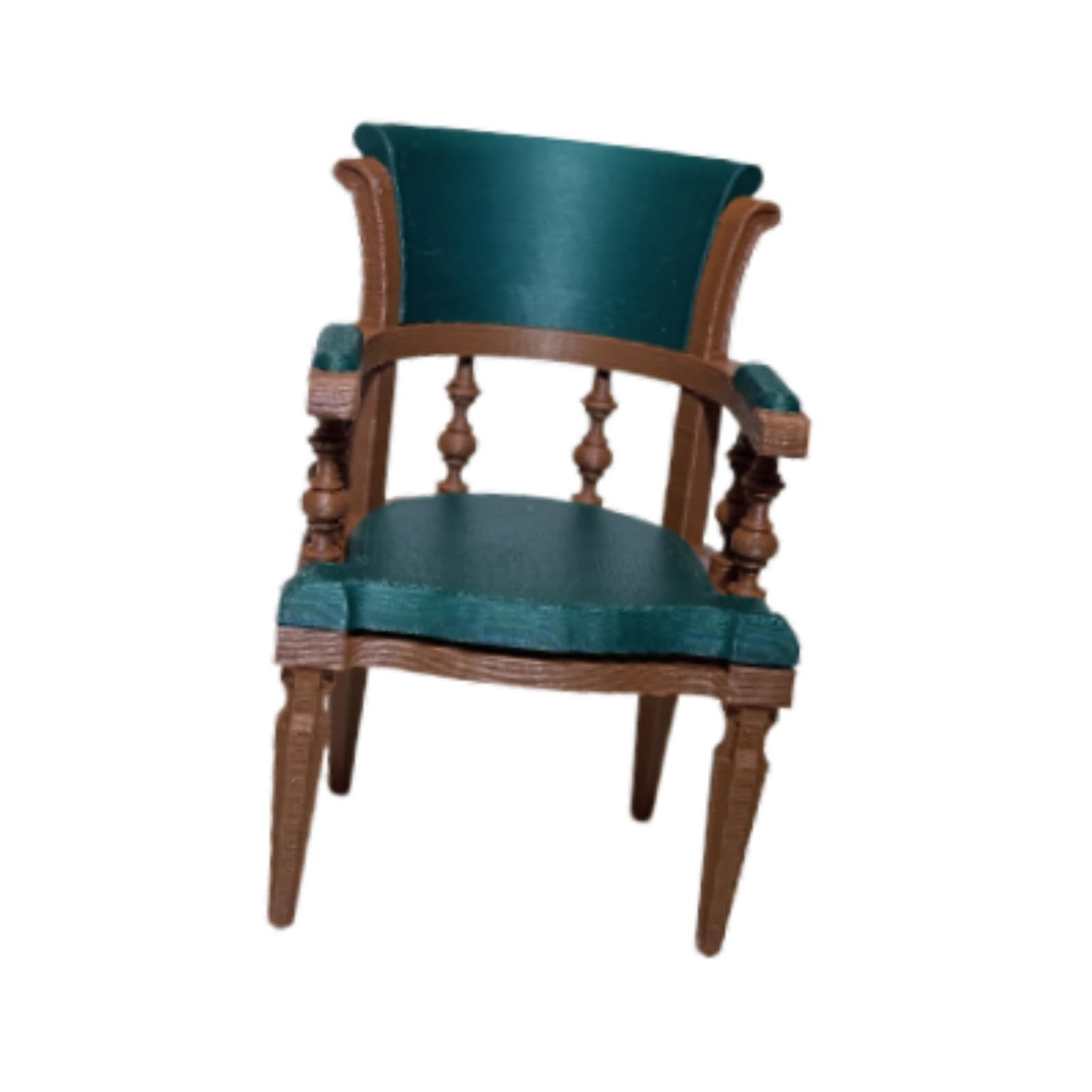 Colcolo Miniature American Chair Set 1/12 Scale Realistic Retro Doll House Furnishing Dollhouse Accessories for Micro Landscape, chair