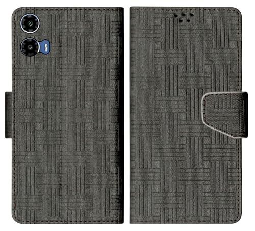 Image of SBMS Flip Cover for Motorola Moto G34 5G / Moto G45 5G 6.5-Inch Back Cover Case with Magnatic Closure | Inbuilt Stand | Card & Money Pocket (Mat Black)