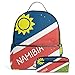 Rucksack mit Namibia-Flagge im Used-Look, Unisex, Segeltuch, Schule, Studenten, Laptop-Taschen, Rucksack, lässiger Tagesrucksack mit Federmäppchen