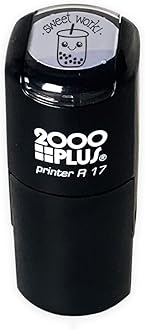 Sweet Work Bubble Tea Themed Stamp / 2000 Plus Self Inking Teacher Boba Drink Stamper / 9/16" Small Black Imprint/School Classroom Homework Worksheet Reward Stamp