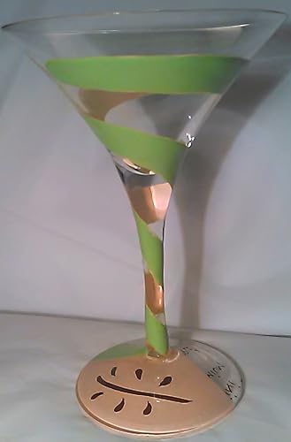 Retired Lolita Appletini Glass - Receta de Appletini en la parte inferior - Copa de Martini