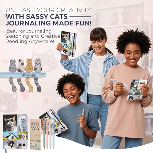 Kathy & Jiggs Sassy Cat Diario A5 + 4 Plumas Gel miniatura 7