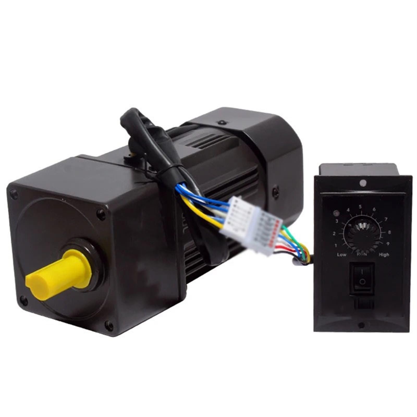 GTPBAO Speed Regulate 60W 220V AC Single Speed Adjustable Gear Motor with Speed Governer 1:500 to 1:3 Reducer Ratio Reversible Gear Motor Reducer(225rpm)