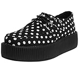 Veganfreundlich. T.U.K. Viva Creeper Oxford Damen-Creeper, gepunktet