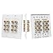 OSD Audio WP12 Banana Binding Post Gold Plated Terminal Decora Style for 6-Speakers (White)