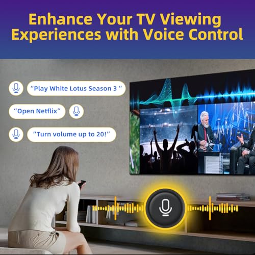 Image of Rechargeable Voice Remote for Samsung Smart TVs, Replacement for 2019-2026 Samsung TV Remote Control with Solar Charging and Voice Search. 2-Year Warranty.