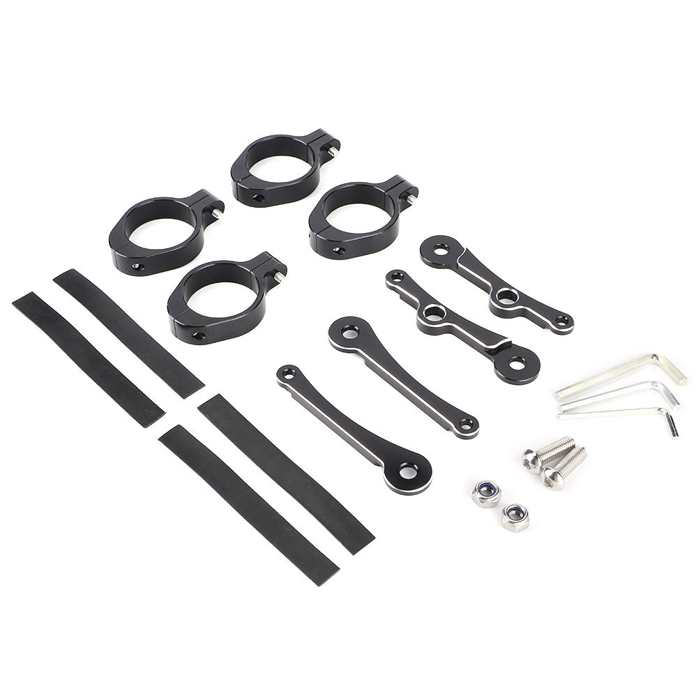 EBTOOLS Staffa Faro Moto, Staffe Faro 2 Pezzi Staffa di Montaggio Faro Morsetti Supporto Lampada Frontale Forcella 38-41mm/1.5-1.6in per Staffe Faro Moto 36mm