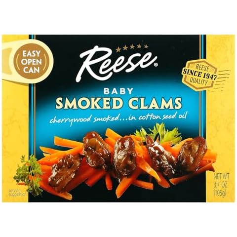 Reese Smoked Baby Clams, 3.66-Ounces (Pack of 10) Cover